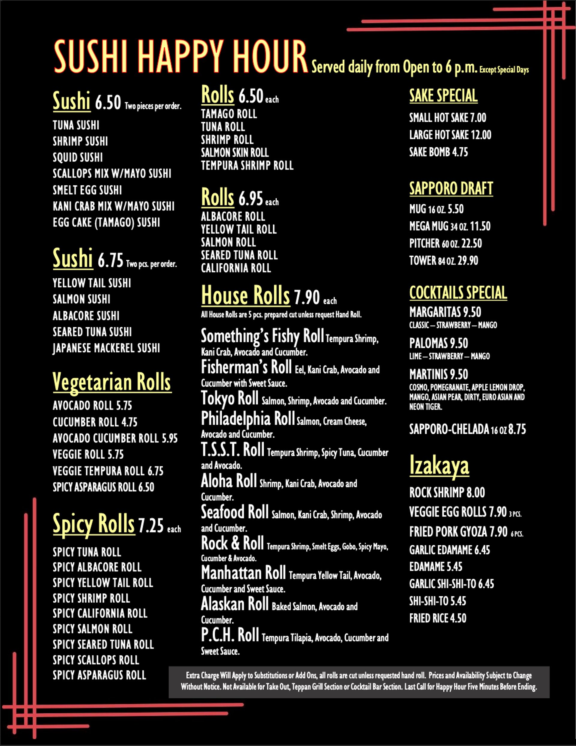 Sushi Happy Hour