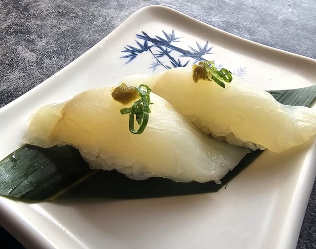 Halibut Sushi.