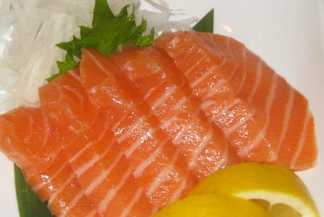 Salmon Sashimi.