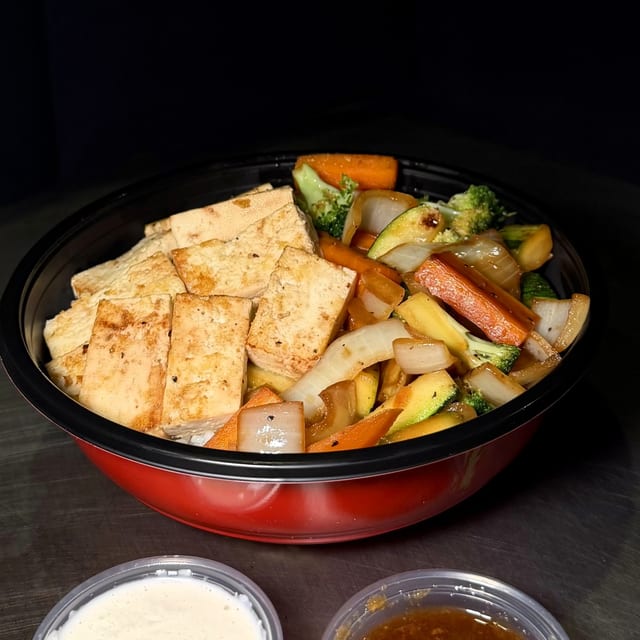 Hibachi Veggies & Tofu Bowl.